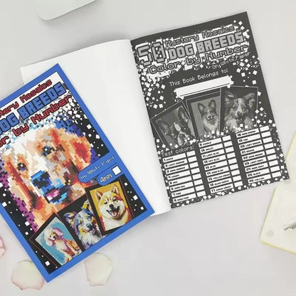 Dog Breeds Color By Number Book